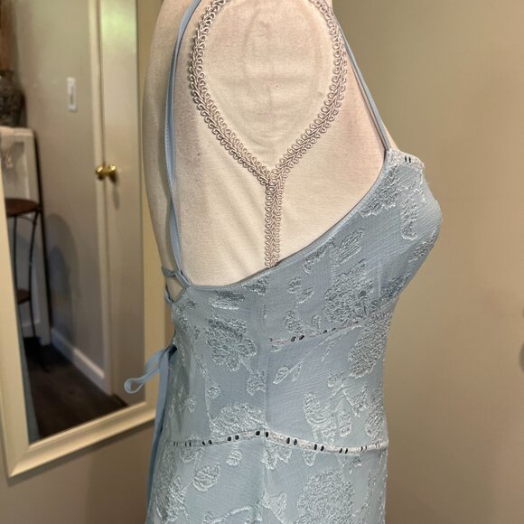 Princess Polly Light Blue South Of France Lace up Back Maxi Dress, Size 6 - Picture 8 of 16